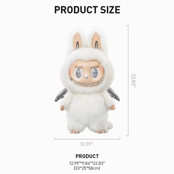 Pop Mart The Monsters Labubu Zimomo Angel in Clouds Figure + Tote Bag - Picture 5 of 6